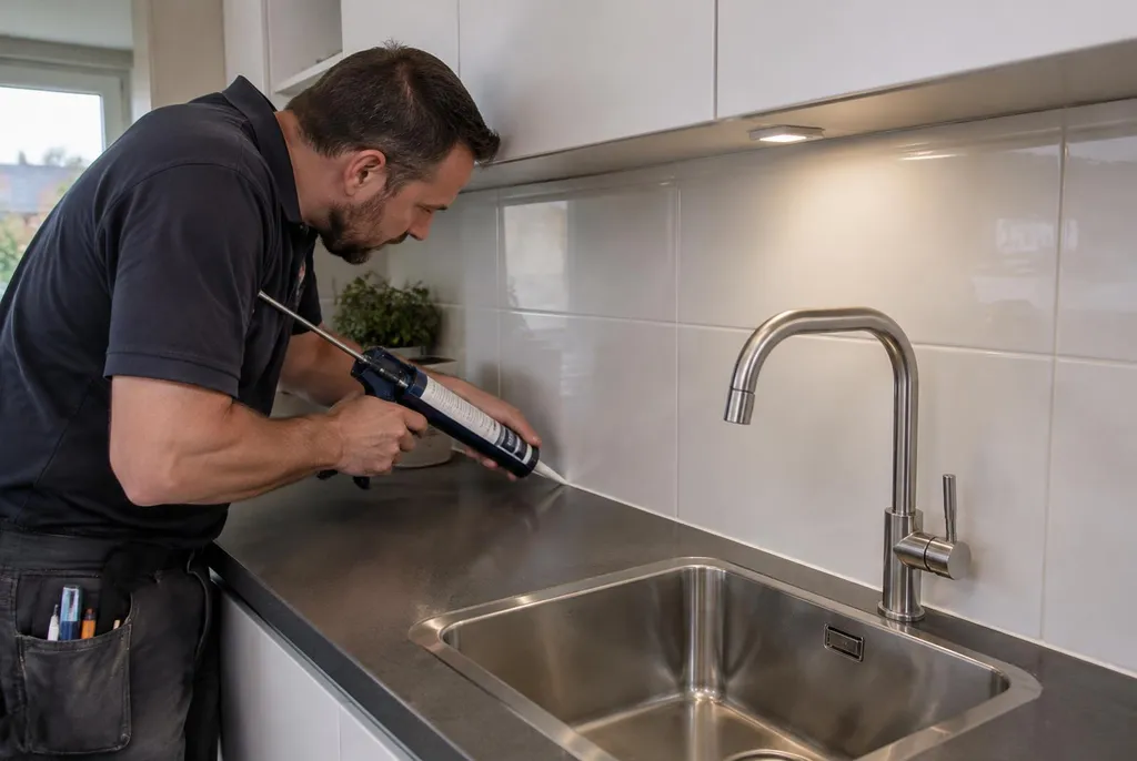 Kitbedrijf Boskoop – replacing kitchen sealant